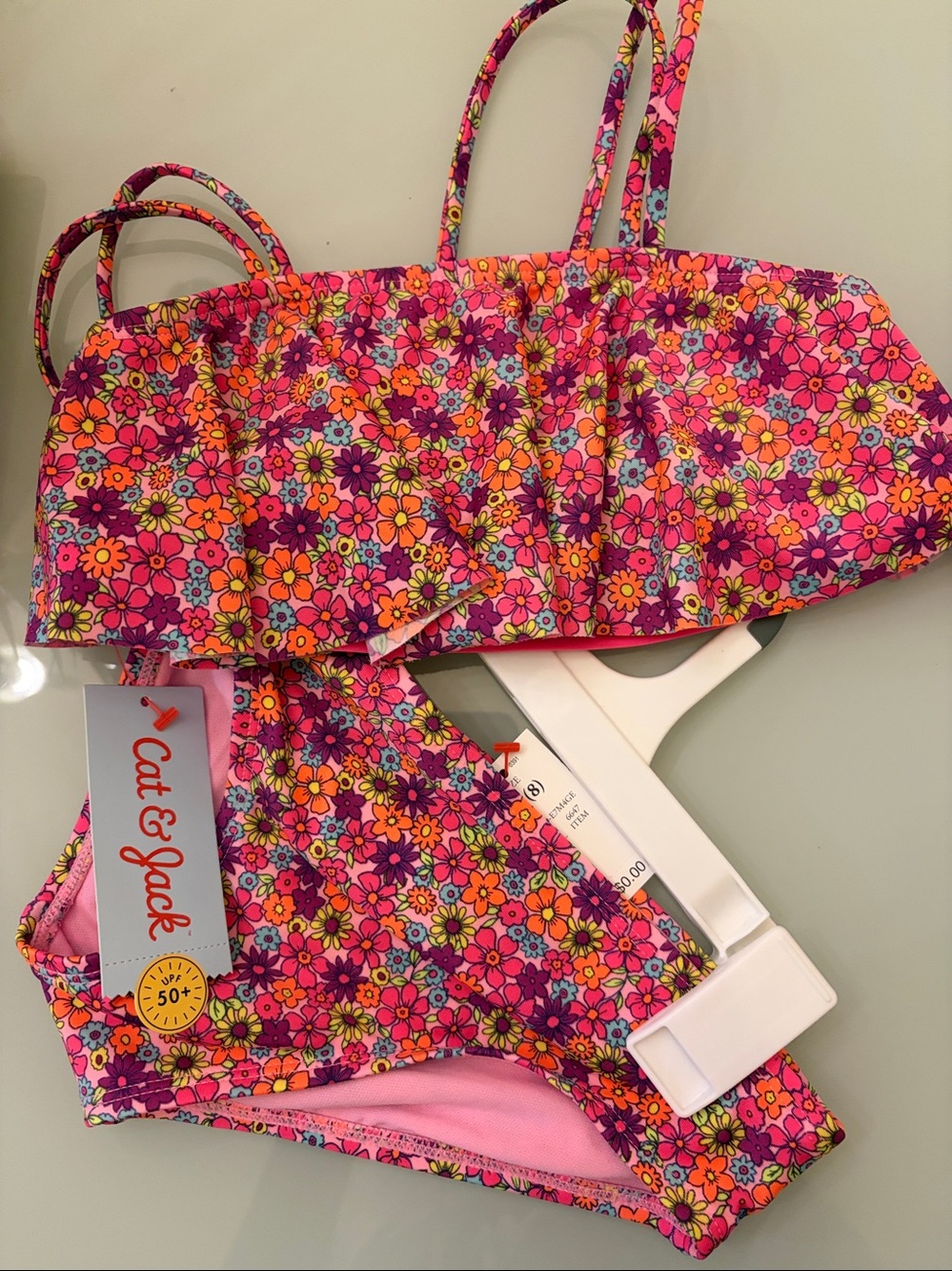 Cat and Jack 2pc Swimsuit Size 8 Girls